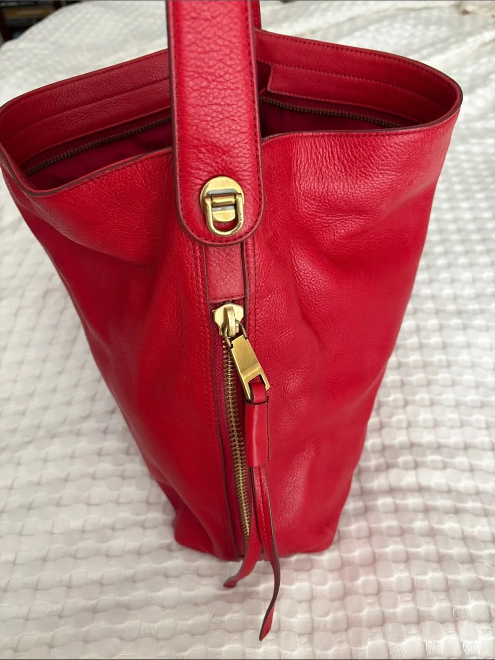 Fossil Red Leather Bag - Shoulder or Crossbody